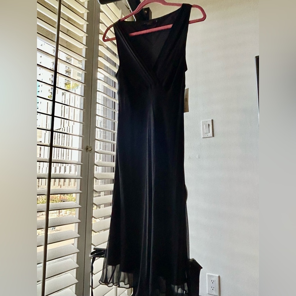 BCBG black silk dress 12P